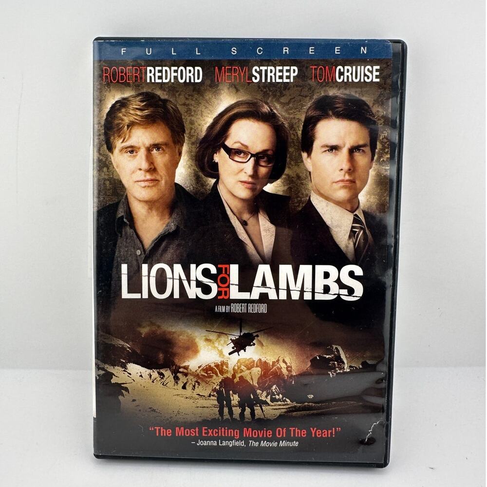 Lions for Lambs DVD 2007 Robert Redford Meryl Streep Tom Cruise Full Screen